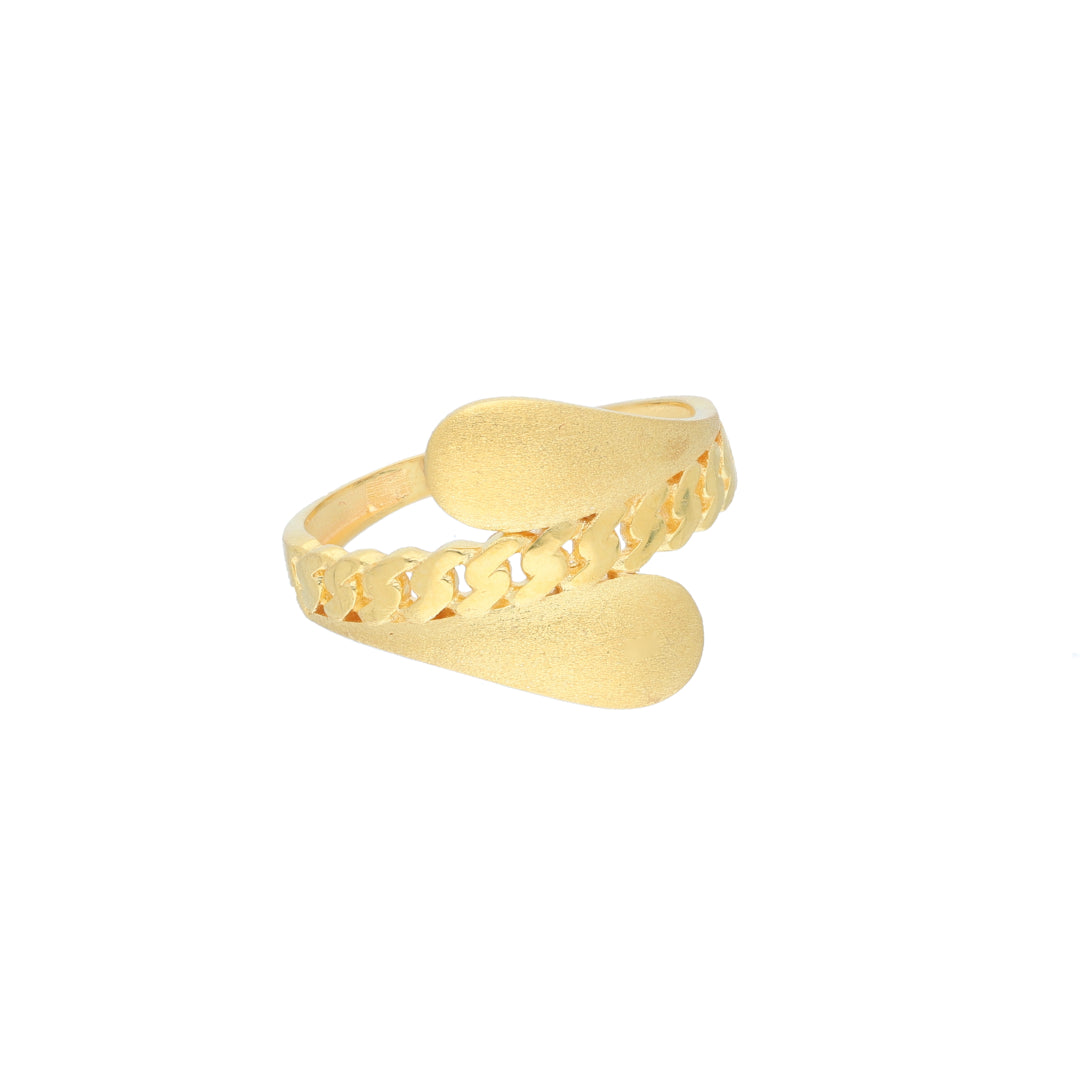 Gold Elegant Design Ring 21KT - FKJRN21KM11965