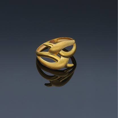 Gold Elysian Twist Ring 21KT - FKJRN21KM11971