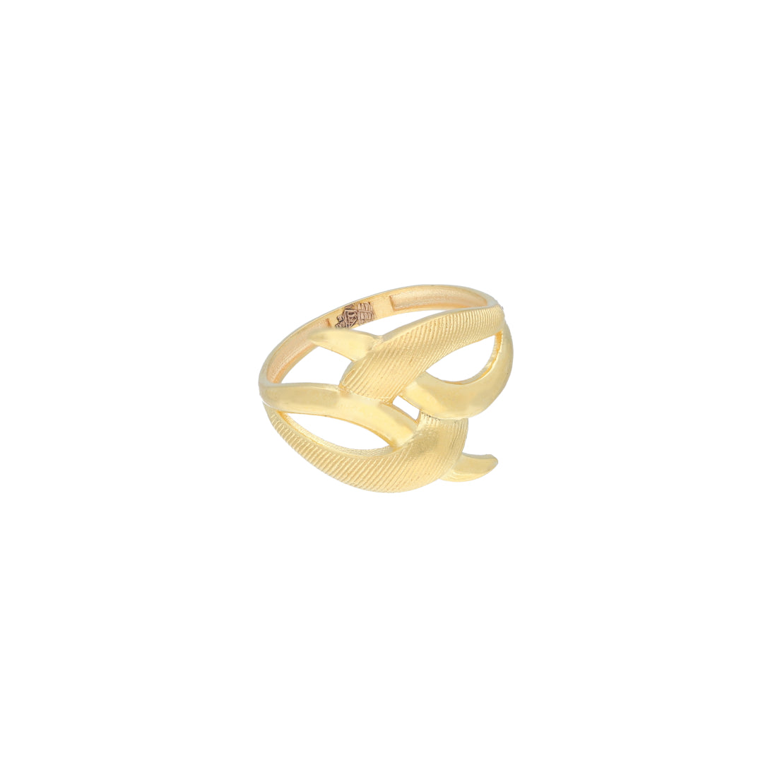 Gold Elysian Twist Ring 21KT - FKJRN21KM11971