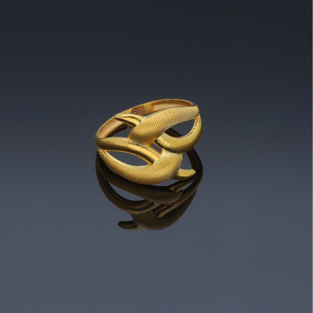 Gold Harmony Abstract Ring 21KT - FKJRN21KM11972