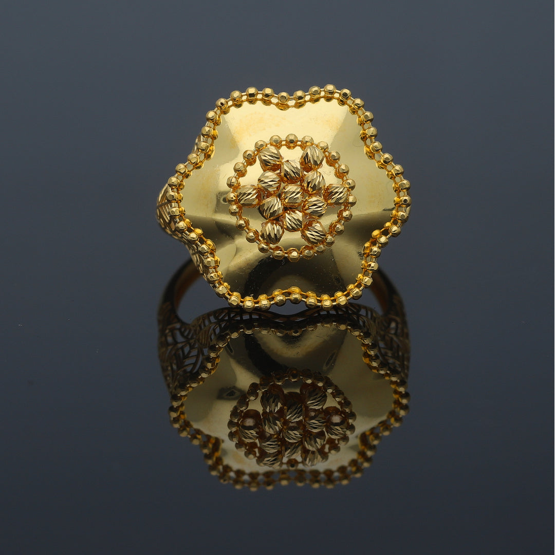 Gold Aurora Bloom Ring 21KT - FKJRN21KM11973