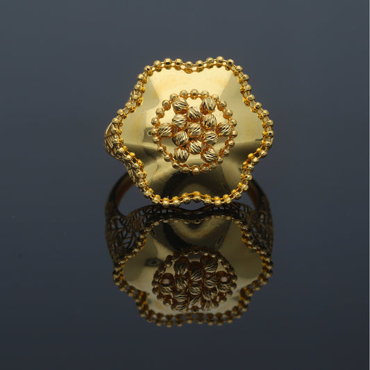 Gold Aurora Bloom Ring 21KT - FKJRN21KM11973