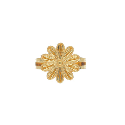 Gold Radiant Daisy Ring 21KT - FKJRN21KM11980