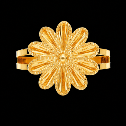 Gold Radiant Daisy Ring 21KT - FKJRN21KM11980