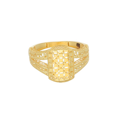 Gold Regal Mesh Ring 21KT - FKJRN21KM11982