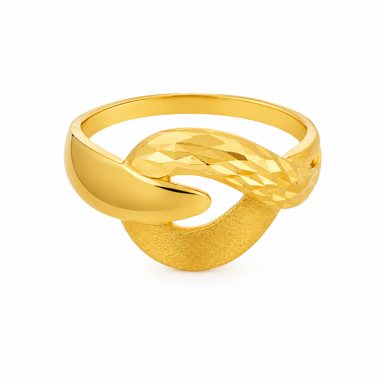 Gold Classic Ring 21KT - FKJRN21KM12029