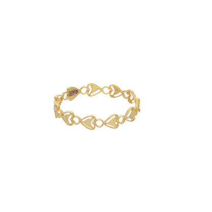Gold Casting Heart Ring 21KT - FKJRN21KM12030
