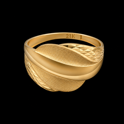 Gold Classic Ring 21KT - FKJRN21KM12031