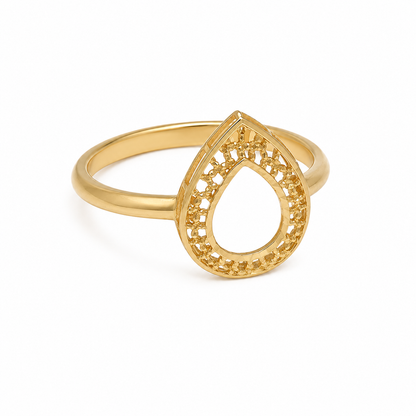 Gold Turkish Design Ring 21KT - FKJRN21KM12033