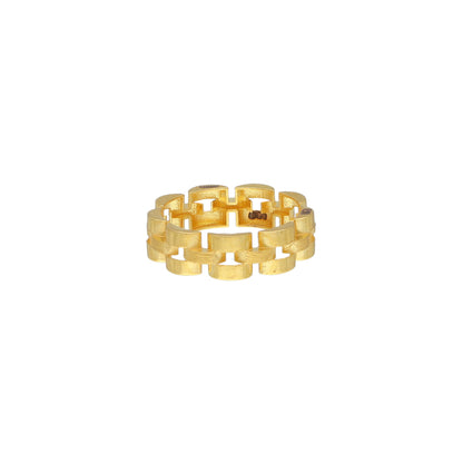 Gold Blocks Design Ring 21KT - FKJRN21KM12093