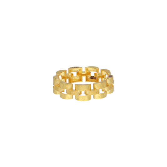 Gold Blocks Design Ring 21KT - FKJRN21KM12093