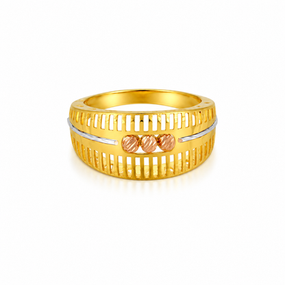 Gold Classic Design Ring 21KT - FKJRN21KM12142
