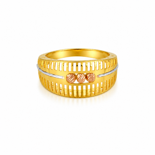 Gold Classic Design Ring 21KT - FKJRN21KM12142