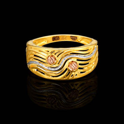 Gold Classic Design Ring 21KT - FKJRN21KM12143