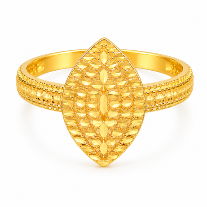 Gold Classic Design Ring 21KT - FKJRN21KM12144