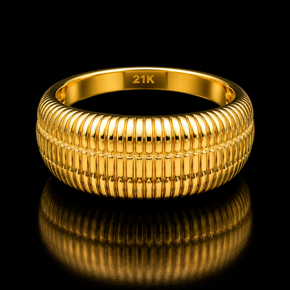 Gold Chunky Ring 21KT - FKJRN21KM12167