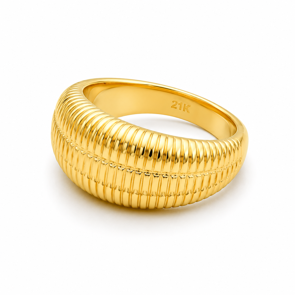 Gold Chunky Ring 21KT - FKJRN21KM12167
