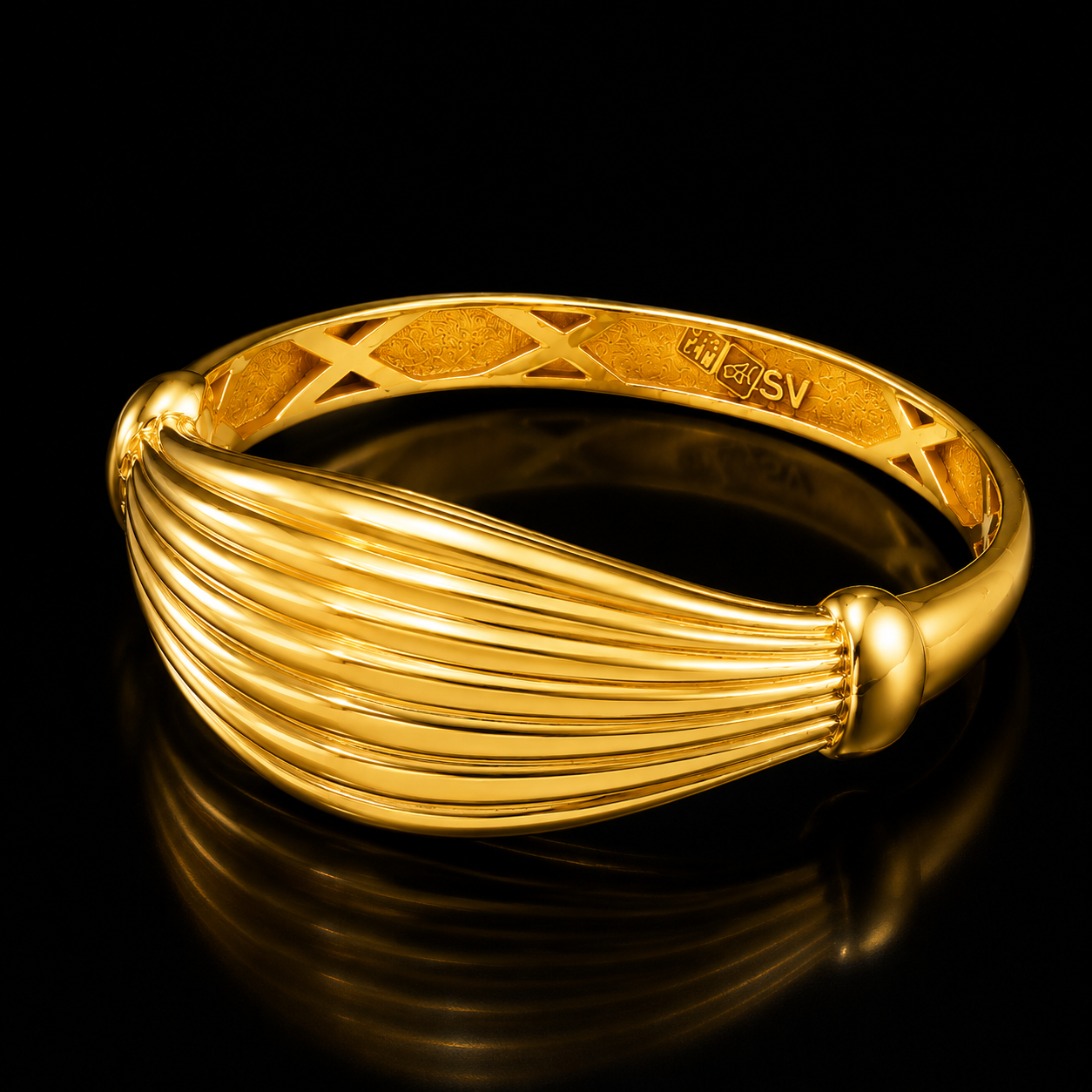 Gold Elegant Ring 21KT - FKJRN21KM12171
