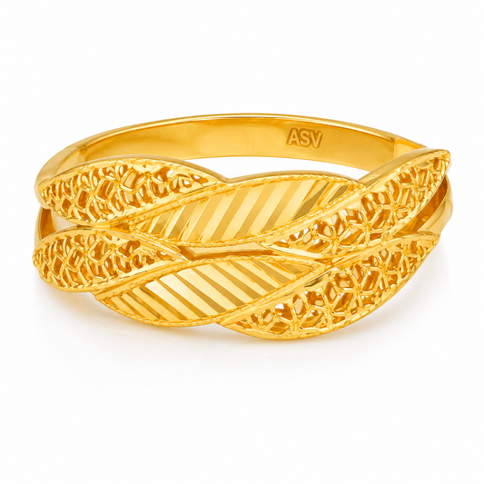 Gold Turkish Design Ring 21KT - FKJRN21KM12173