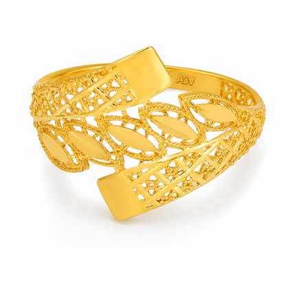 Gold Turkish Design Ring 21KT - FKJRN21KM12174
