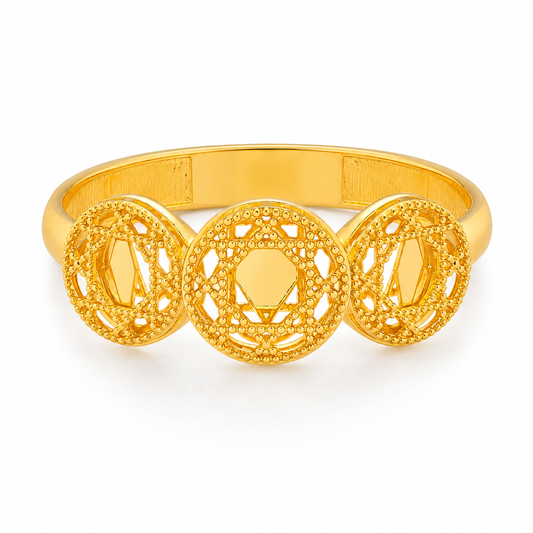 Gold Turkish Design Ring 21KT - FKJRN21KM12175