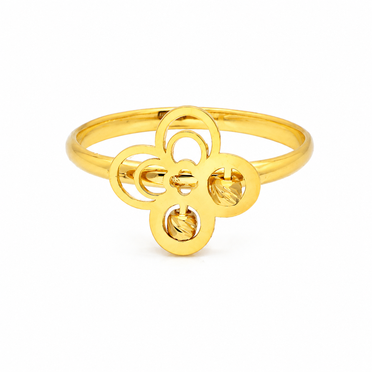 Gold Ethereal Blossom Ring 21KT - FKJRN21KM12230