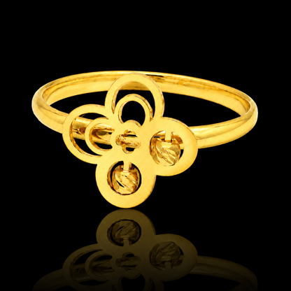 Gold Ethereal Blossom Ring 21KT - FKJRN21KM12230