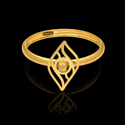 Gold Leaf Design Ring 21KT - FKJRN21KM12237