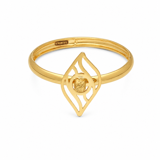Gold Leaf Design Ring 21KT - FKJRN21KM12237
