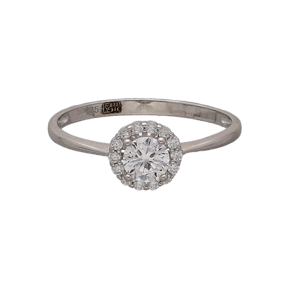 Sterling Silver 925 Circle Shine Ring - FKJRNSL10716