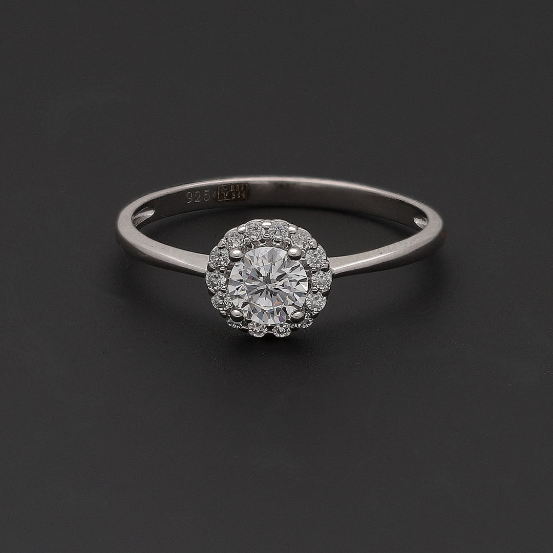 Sterling Silver 925 Circle Shine Ring - FKJRNSL10716