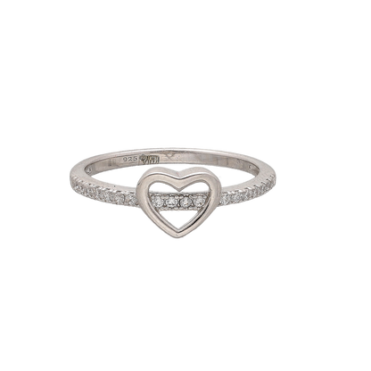 Sterling Silver 925 Heartline Diamond Ring - FKJRNSL10722