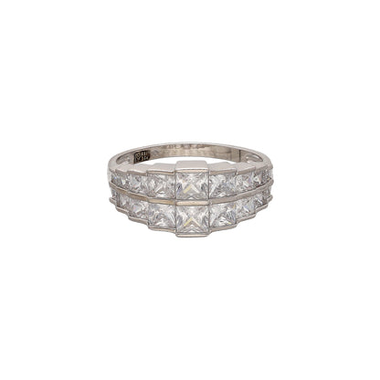 Sterling Silver 925 Princess Diamond Ring - FKJRNSL10723