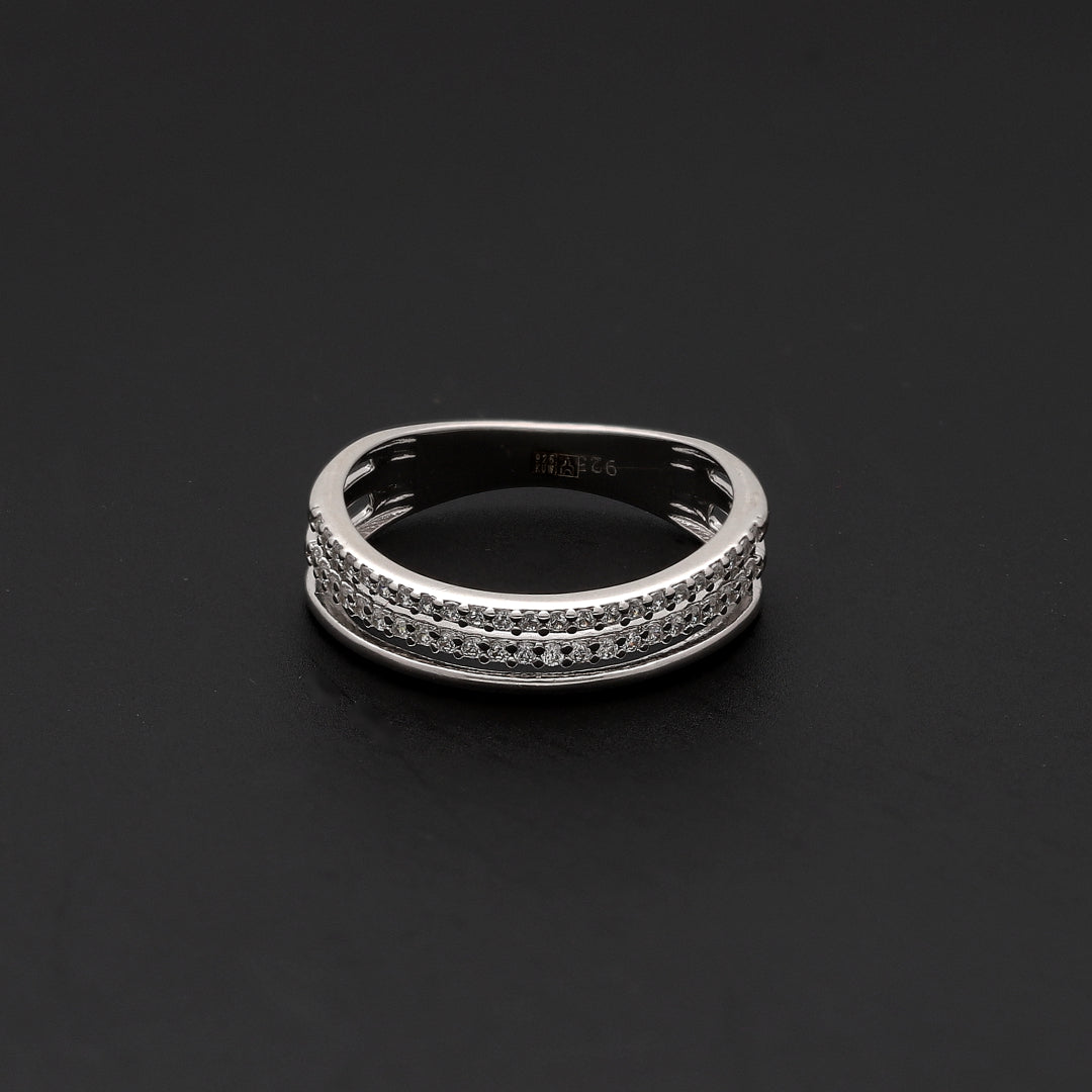 Sterling Silver 925 Luxe Line Ring - FKJRNSL10730