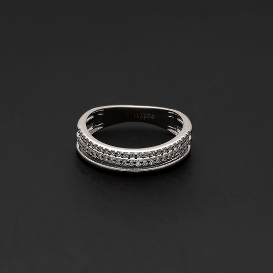 Sterling Silver 925 Luxe Line Ring - FKJRNSL10730