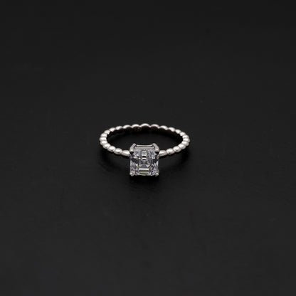 Sterling Silver 925 Celeste Solitaire Ring - FKJRNSL10731