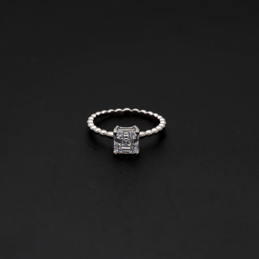 Sterling Silver 925 Celeste Solitaire Ring - FKJRNSL10731