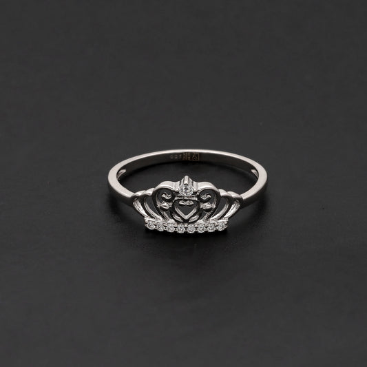 Sterling Silver 925 Crown Ring - FKJRNSL10733