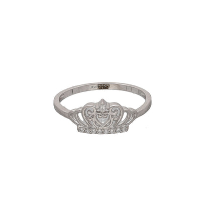 Sterling Silver 925 Crown Ring - FKJRNSL10733