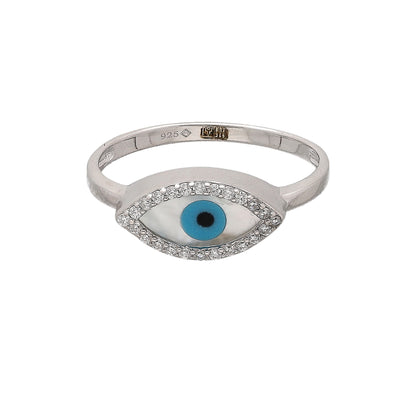 Sterling Silver 925 Evil Eye Ring - FKJRNSL10734