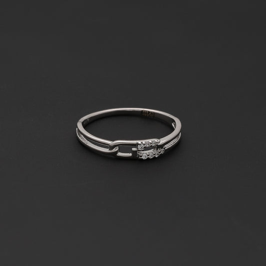 خاتم من الفضة الإسترلينية عيار 925 مرصع بالألماس - FKJRNSL10739