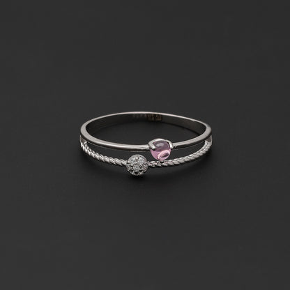 Sterling Silver 925 Dual Band Heart Ring - FKJRNSL10744