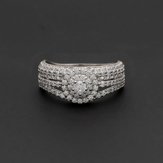 خاتم هالو من الفضة الإسترلينية عيار 925 - FKJRNSL10756