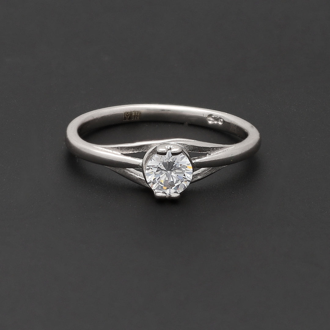 Sterling Silver 925 Timeless Solitaire Ring - FKJRNSL10758