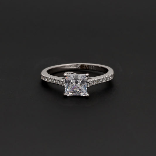 Sterling Silver 925 Classic Princess Ring - FKJRNSL10759