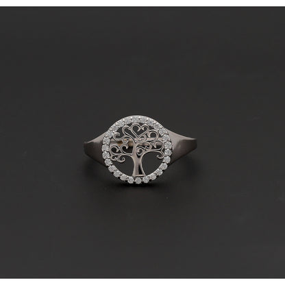 Sterling Silver 925 Crystal Tree Ring - FKJRNSL10760