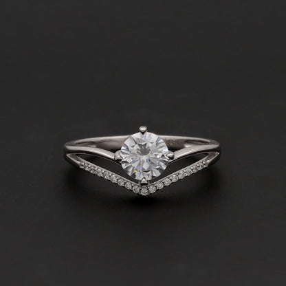 Sterling Silver 925 Chevron Ring - FKJRNSL10762