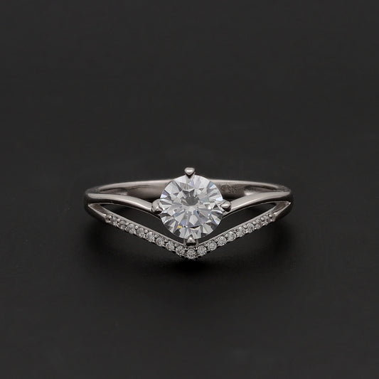 Sterling Silver 925 Chevron Ring - FKJRNSL10762