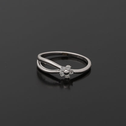 Sterling Silver 925 Floral Twist Ring - FKJRNSL10772