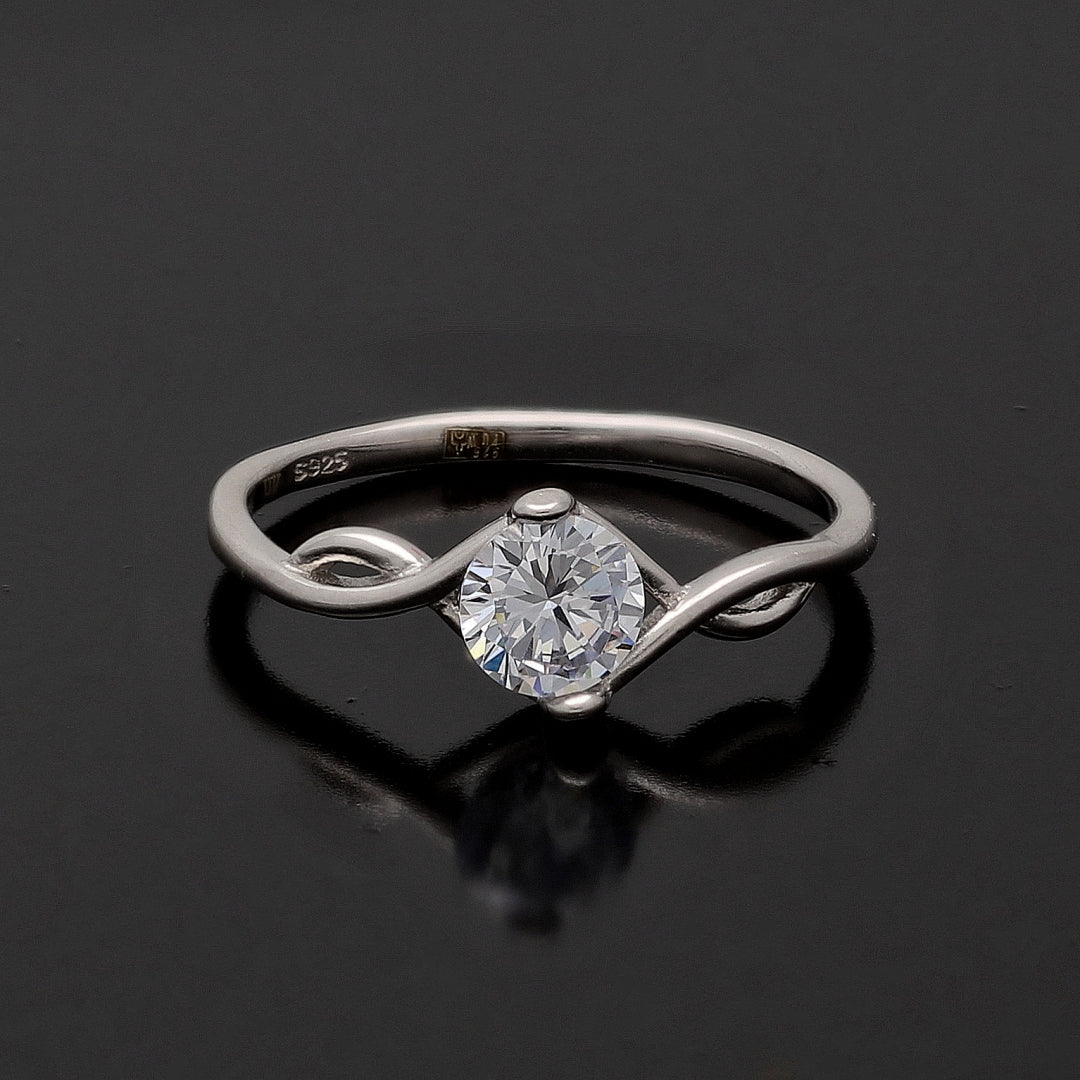 Sterling Silver 925 Eternal Twist Ring - FKJRNSL10781